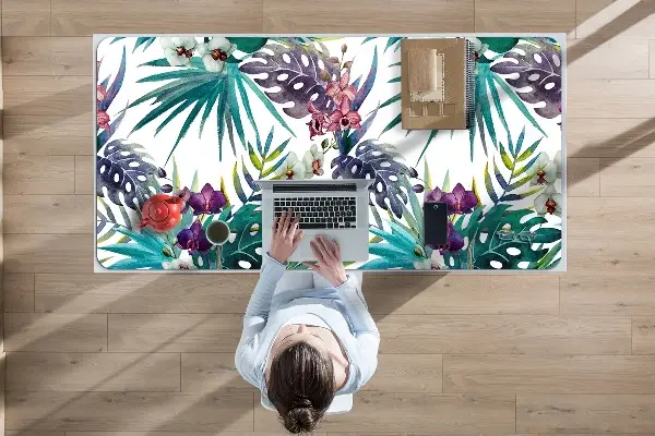 Protège bureau Feuilles tropicales