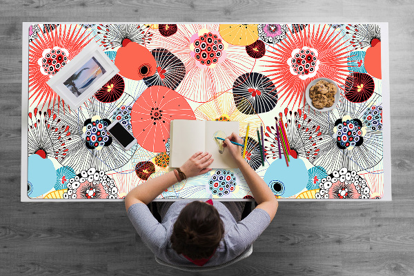 Sous-main bureau Motif floral
