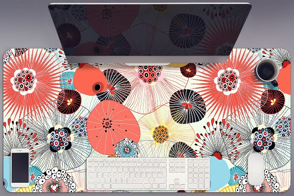 Sous-main bureau Motif floral