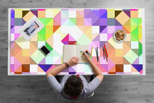 Sous-main bureau Mosaïque colorée