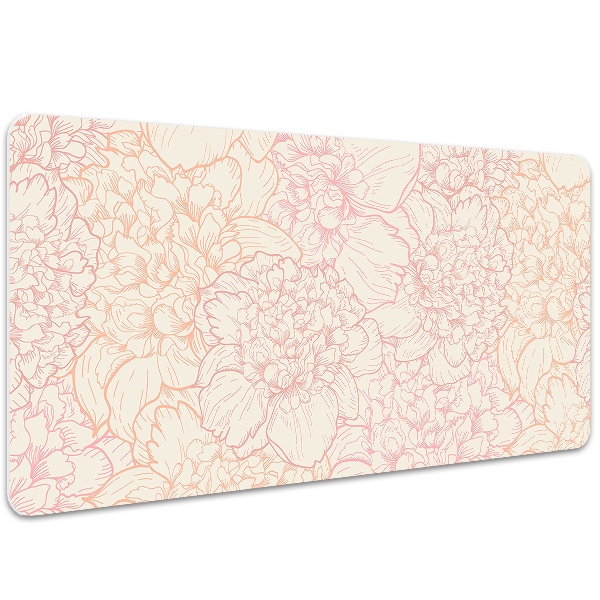 Sous-main bureau Pivoines roses