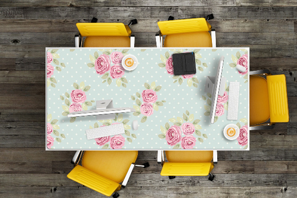 Sous-main bureau Bouquets roses