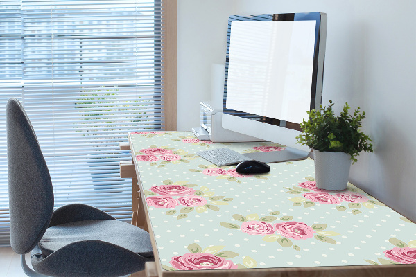 Sous-main bureau Bouquets roses