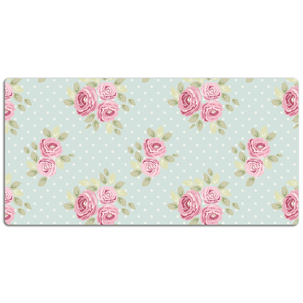 Sous-main bureau Bouquets roses