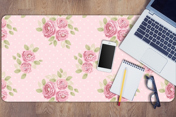 Sous main de bureau Bouquet rose