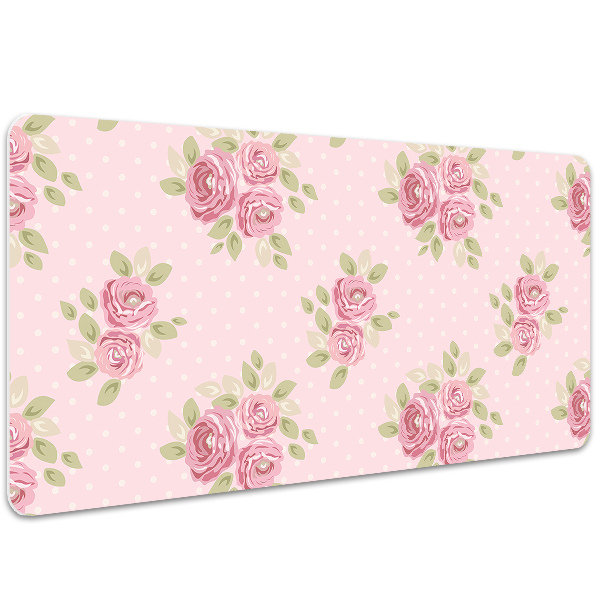 Sous main de bureau Bouquet rose