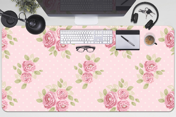 Sous main de bureau Bouquet rose