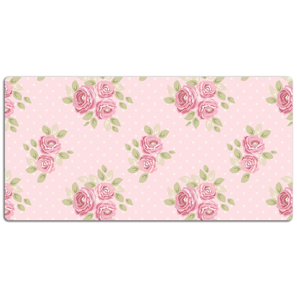 Sous main de bureau Bouquet rose