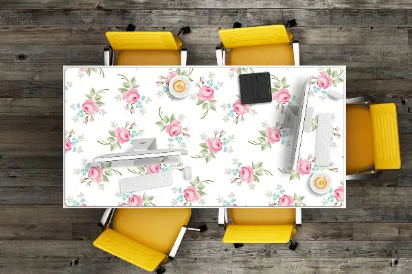 Sous main de bureau Petites fleurs