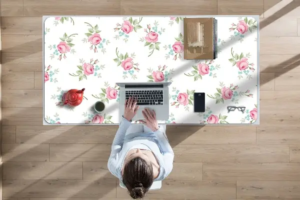Sous main de bureau Petites fleurs
