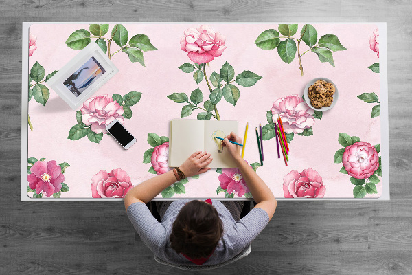 Sous-main bureau Rose avec des pointes