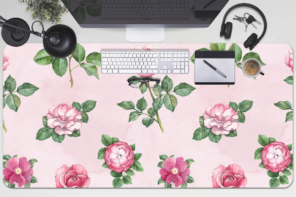 Sous-main bureau Rose avec des pointes