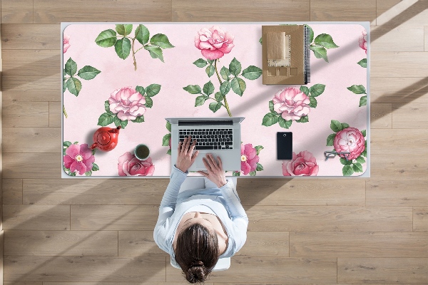 Sous-main bureau Rose avec des pointes
