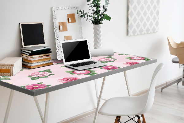Sous-main bureau Rose avec des pointes