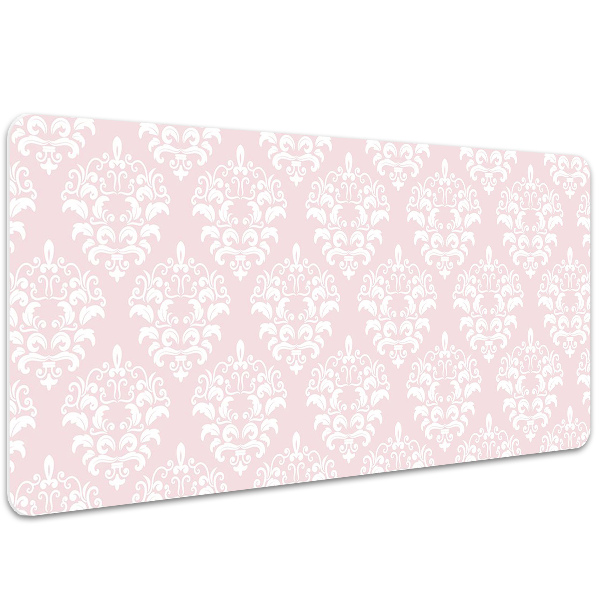 Sous main de bureau Damassé rose