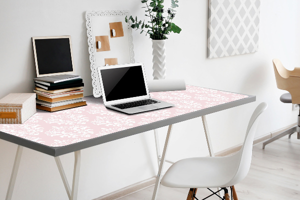 Sous main de bureau Damassé rose