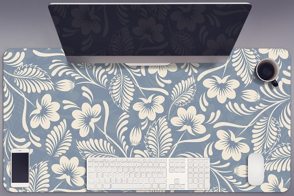 Sous-main bureau Ornement bleu