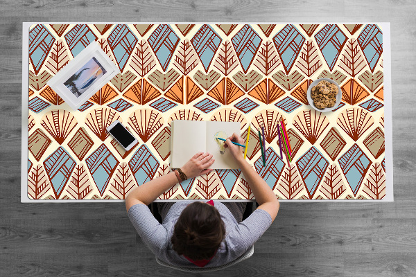Sous-main bureau Motif brun ethnique