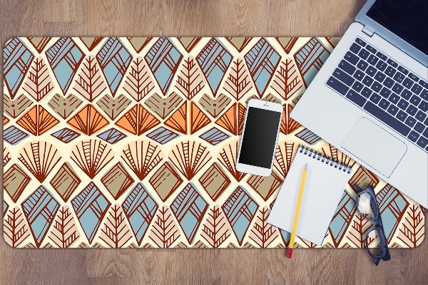 Sous-main bureau Motif brun ethnique