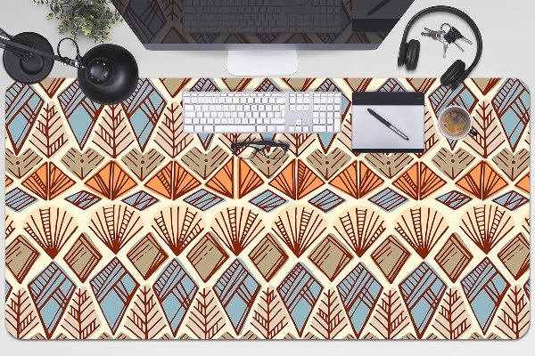 Sous-main bureau Motif brun ethnique