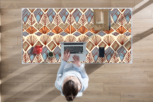 Sous-main bureau Motif brun ethnique