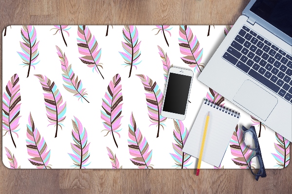 Tapis de bureau Plumes roses