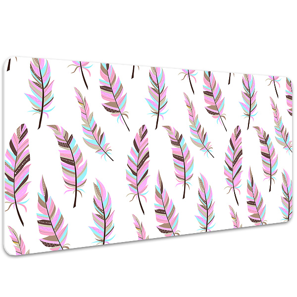 Tapis de bureau Plumes roses