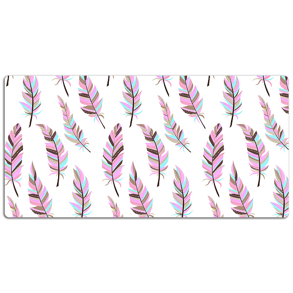 Tapis de bureau Plumes roses