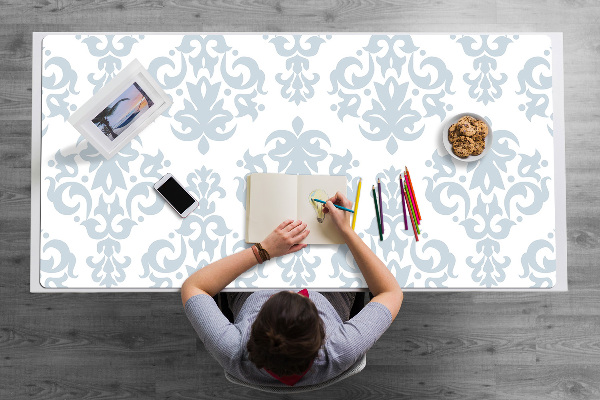 Sous-main bureau Ornement gris