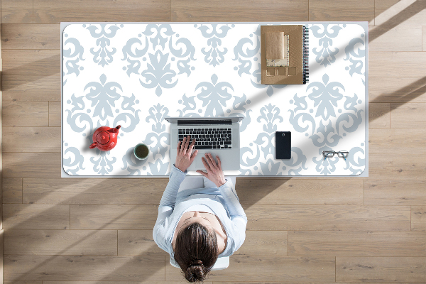 Sous-main bureau Ornement gris