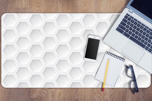 Sous-main bureau Hexagones tridimensionnelles
