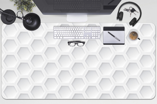 Sous-main bureau Hexagones tridimensionnelles