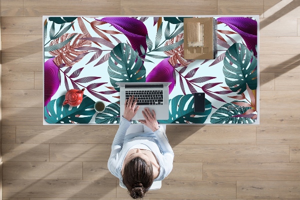 Protège bureau Feuilles tropicales