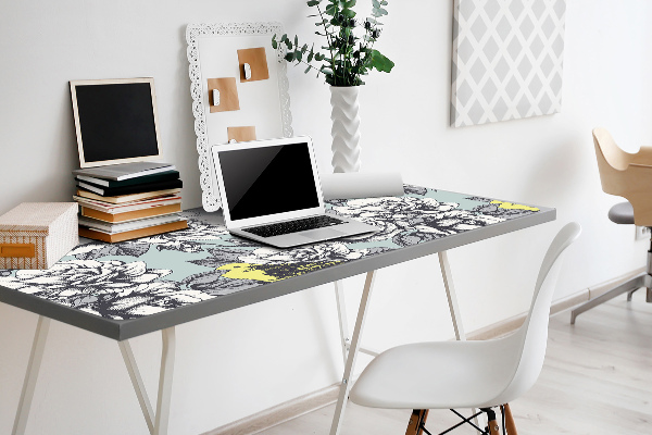 Tapis de bureau Roses et oiseaux