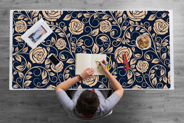 Sous-main bureau Vintage Roses Golden