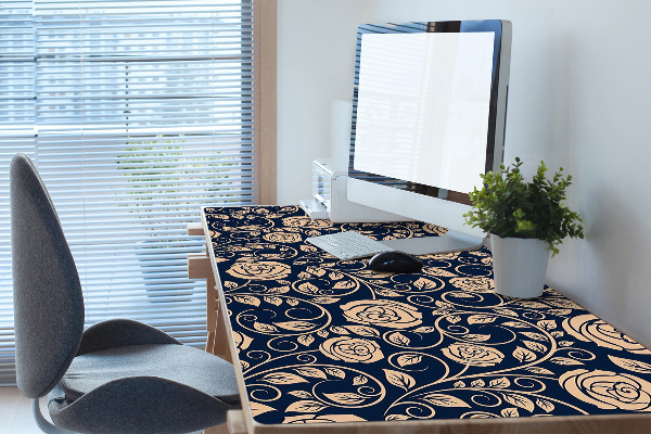 Sous-main bureau Vintage Roses Golden