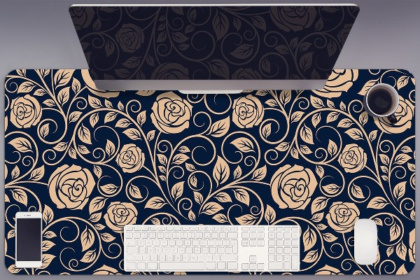 Sous-main bureau Vintage Roses Golden