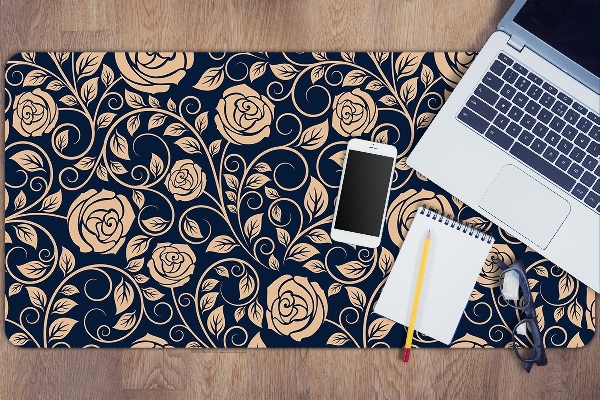 Sous-main bureau Vintage Roses Golden