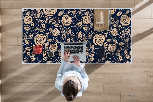 Sous-main bureau Vintage Roses Golden