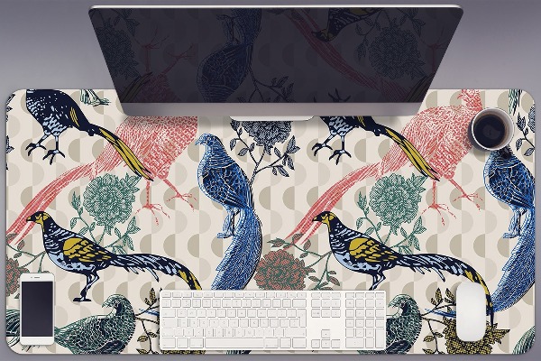 Sous-main bureau Quail peint