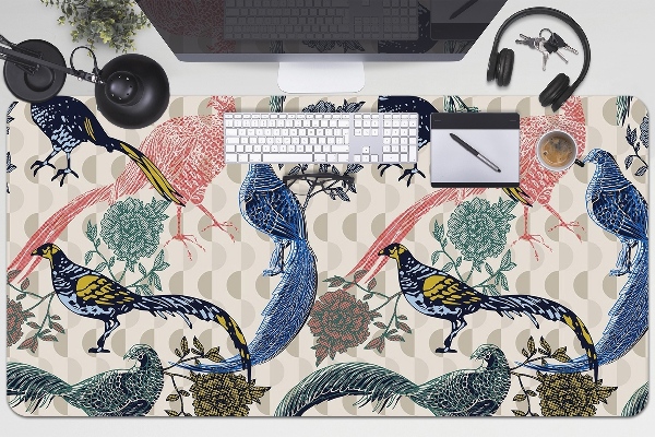 Sous-main bureau Quail peint