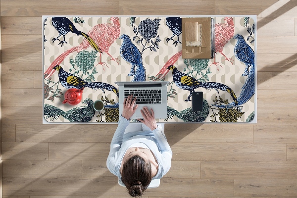 Sous-main bureau Quail peint