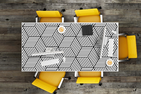 Sous-main bureau Cubes géométriques
