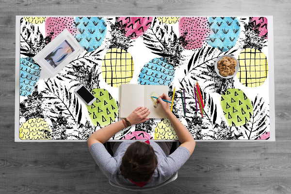 Sous-main bureau Ananas colorés