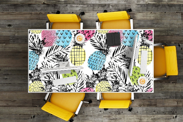 Sous-main bureau Ananas colorés