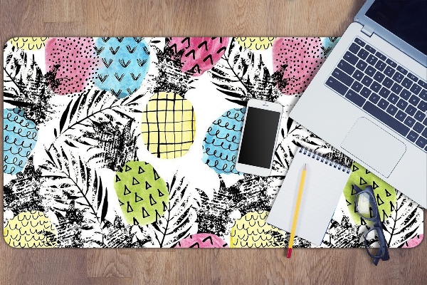 Sous-main bureau Ananas colorés