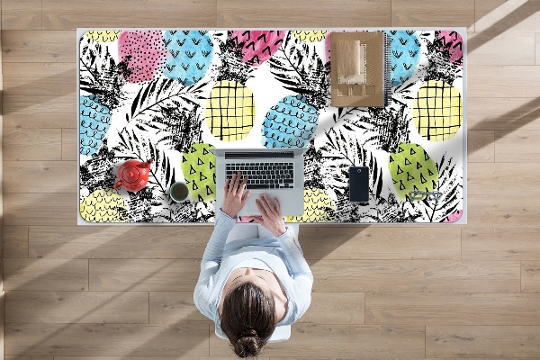 Sous-main bureau Ananas colorés
