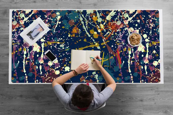 Sous-main bureau Spots aquarelles