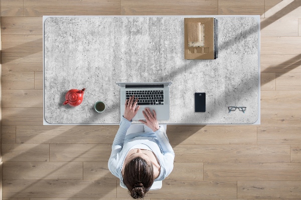 Sous main de bureau Béton gris