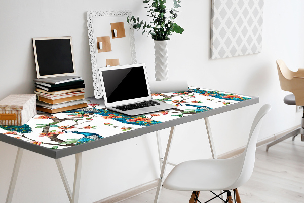 Tapis de bureau Paon coloré